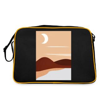 Nacht der abstrakten Desserts - Retro Tasche - Schwarz/Gold - Hinten