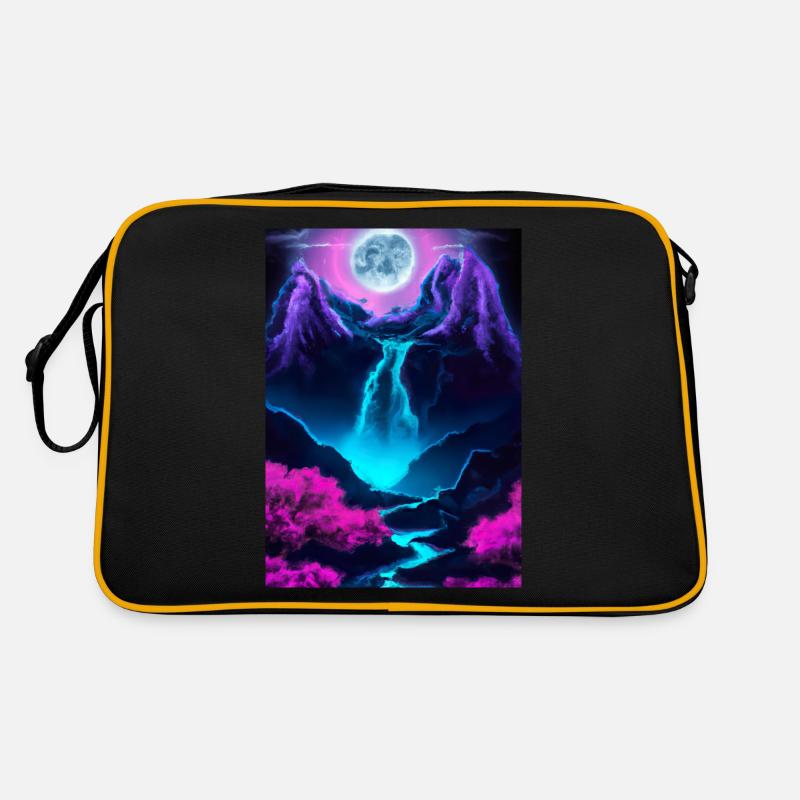 Mystischer Wasserfall Retro Tasche