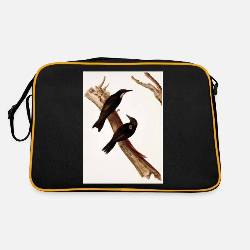 Vögel auf einem Zweig Retro Tasche