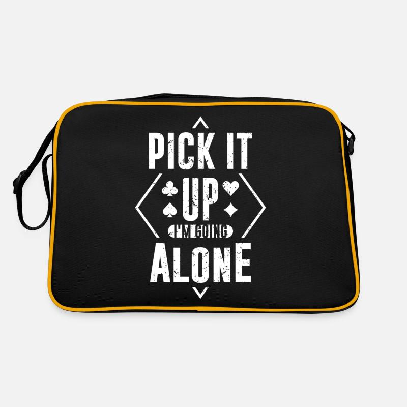Heb es auf, ich gehe allein - Retro Tasche - Schwarz/Gold