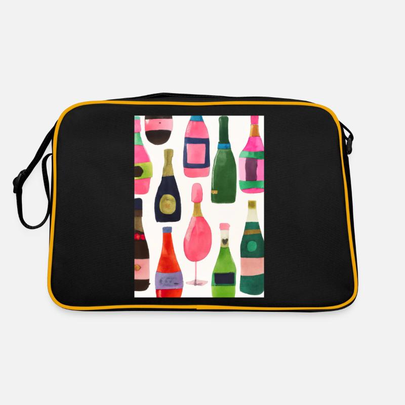 Flaschen-Muster-Malerei Retro Tasche