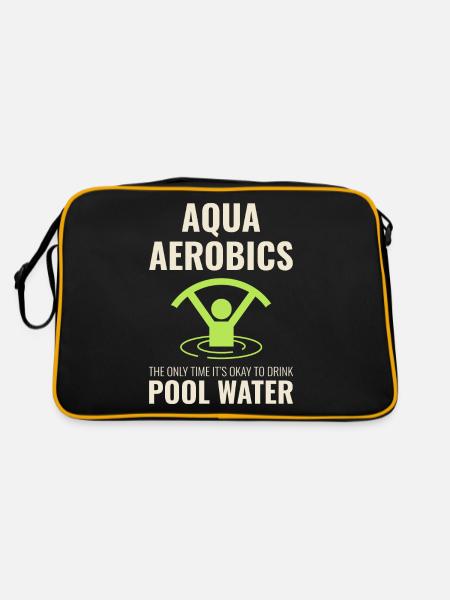 Water Aerobics Aquatic fitness Aqua Exercise - Retro Bag - black/gold - Back