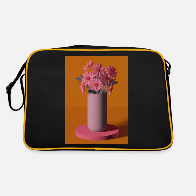 Fancy Blumen Vase Retro Tasche