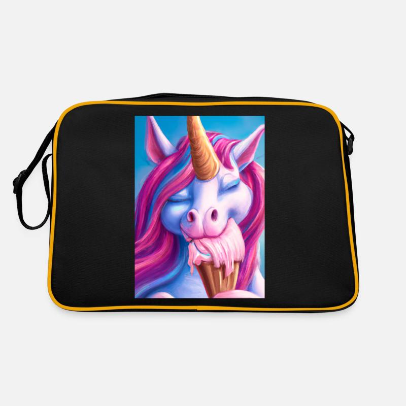 Eiscreme Einhorn Retro Tasche