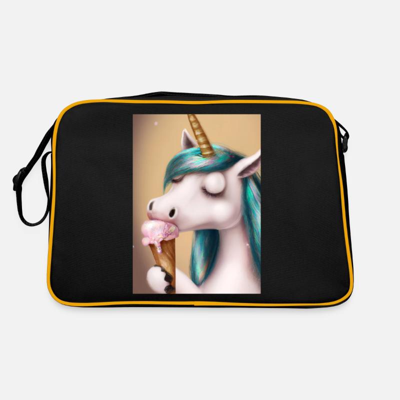 Eiscreme Einhorn Retro Tasche