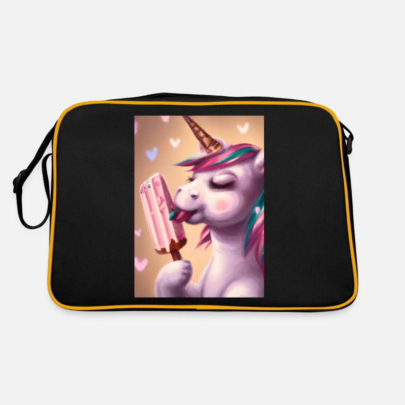 Eiscreme Einhorn Retro Tasche