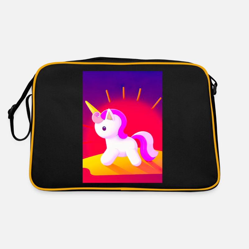Minimales Einhorn Retro Tasche