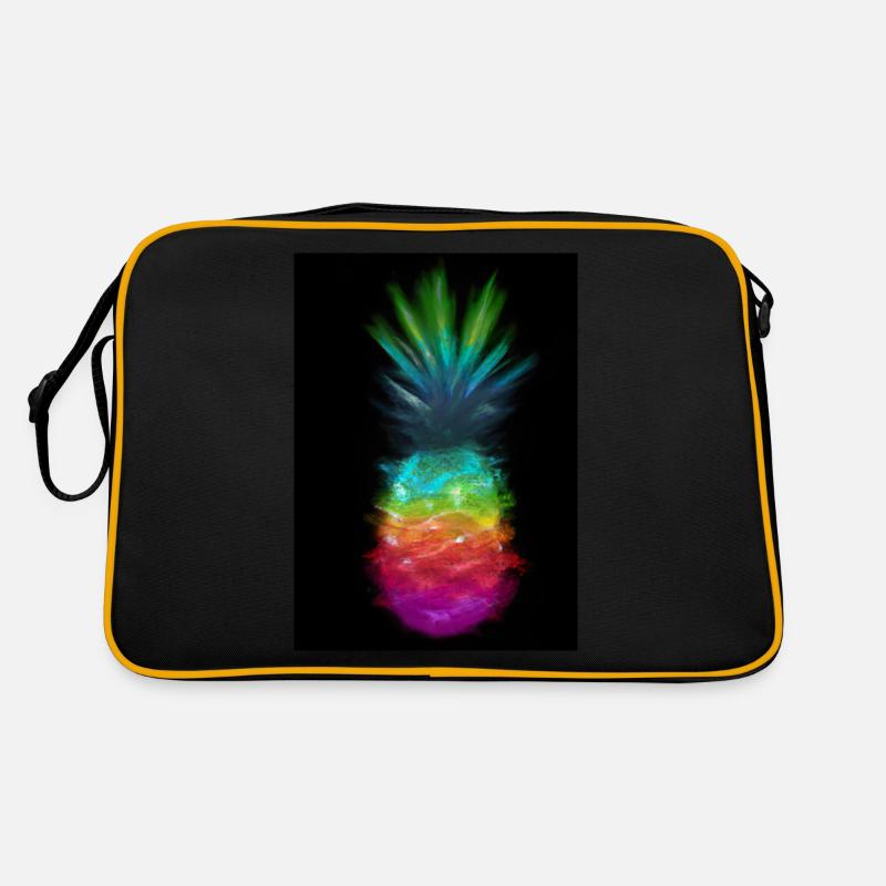 Regenbogen Ananas Retro Tasche