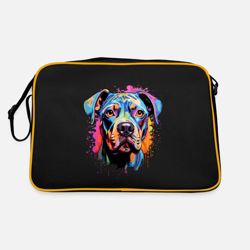 Boxer coloré - Sac Retro - noir/or