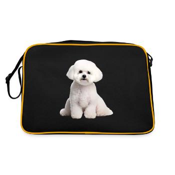 Bichon Frise - Sac Retro - noir/or - Dos