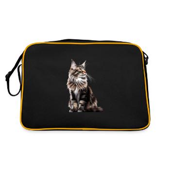 Maine Coon - Retro Bag - black/gold - Back