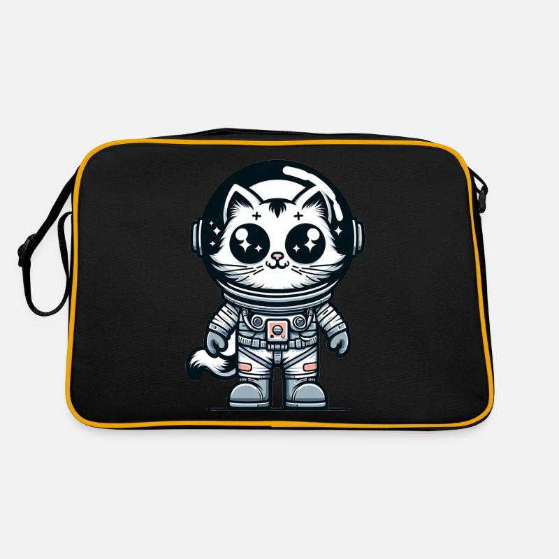 Chat Astronaute Mignon Sac Retro
