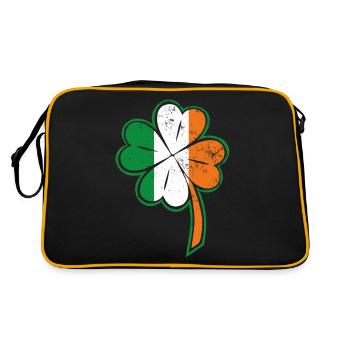 Trèfle Irlande Irlandais - Sac Retro - noir/or - Dos