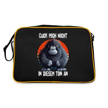 Don't Look At Me In That Tone Gorilla - Retro Bag - black/gold - Back