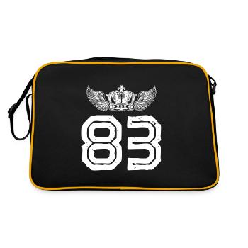 83 Number crown - Retro Bag - black/gold - Back