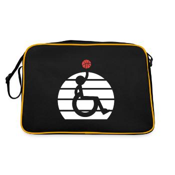 Rollstuhl - Retro Tasche - Schwarz/Gold - Hinten