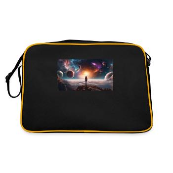 View in space - Retro Bag - black/gold - Back