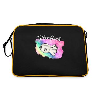 Titty Baise Sexe Drôle Seins Calmars - Sac Retro - noir/or - Dos