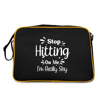 Arrêtez de me draguer, je suis timide - Sac Retro - noir/or - Dos
