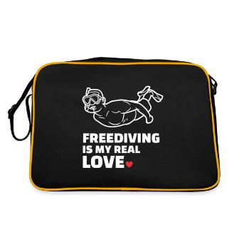 Freitauchen - Retro Tasche - Schwarz/Gold - Hinten