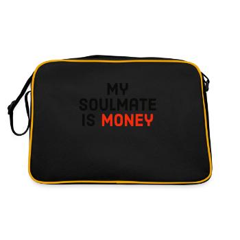 my soulmate is money - Retro Bag - black/gold - Back