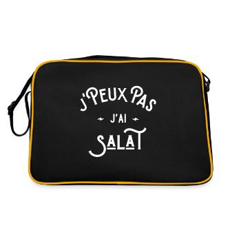 je peux pas j'ai salat idée cadeau humour muslim - Sac Retro - noir/or - Dos