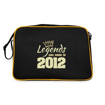 Legends are born in 2012 - Retro Tasche - Schwarz/Gold - Hinten