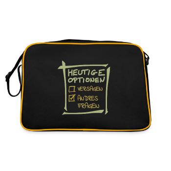 Andres - Retro Tasche - Schwarz/Gold - Hinten