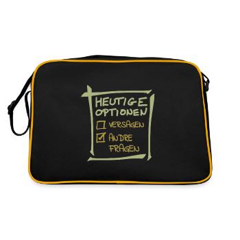 Andre - Retro Tasche - Schwarz/Gold - Hinten