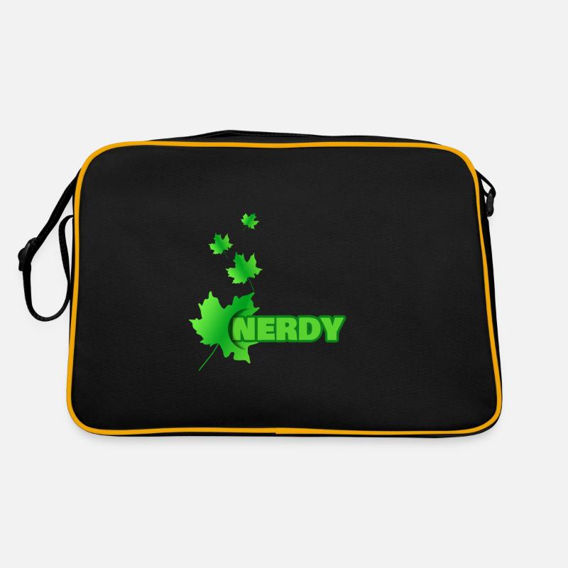 Nerd - Retro Tasche - Schwarz/Gold
