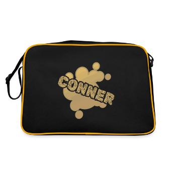 Prénom Conner - Sac Retro - noir/or - Dos