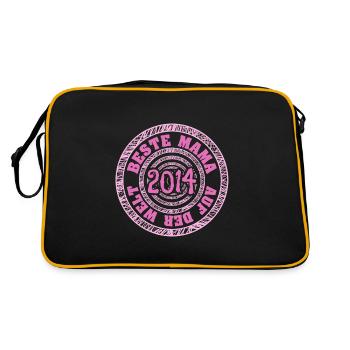 Mama 2014 - Retro Tasche - Schwarz/Gold - Hinten