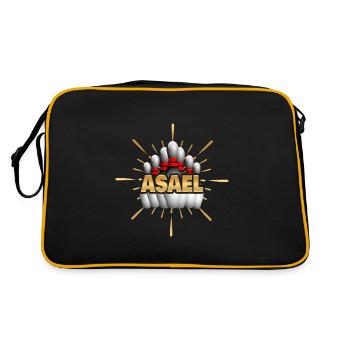 Pins Kegelchampion Bowling Kegeln Asael - Sac Retro - noir/or - Dos