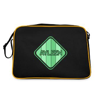 Geschenk Ayleen - Retro Tasche - Schwarz/Gold - Hinten
