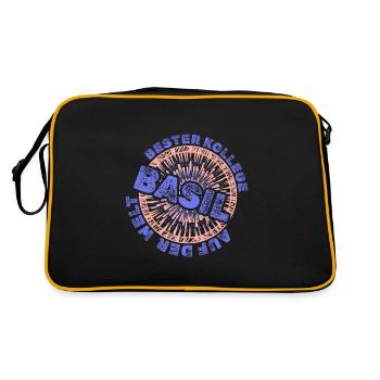 Mitarbeiter Basil - Retro Tasche - Schwarz/Gold - Hinten