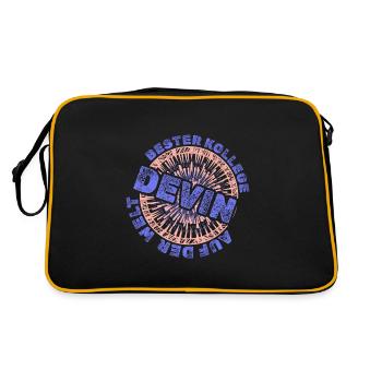 Mitarbeiter Devin - Retro Tasche - Schwarz/Gold - Hinten