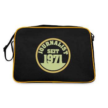 Jahr 1971 - Retro Tasche - Schwarz/Gold - Hinten