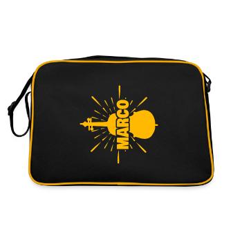 Marco as a first name - Retro Bag - black/gold - Back