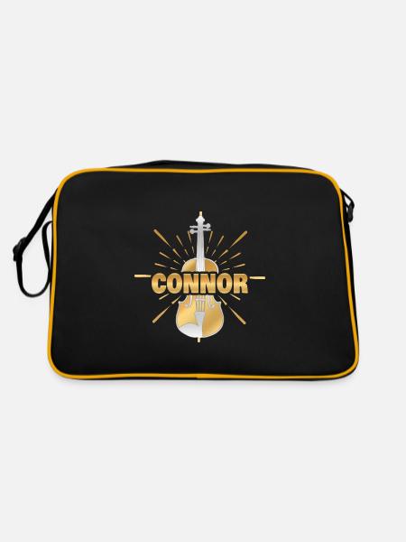 Connor as a violinist - Retro Bag - black/gold - Back