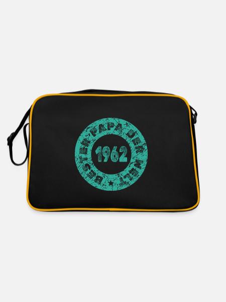 Vatertag 1962 - Retro Tasche - Schwarz/Gold - Hinten