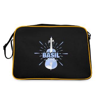 First name Basil - Retro Bag - black/gold - Back