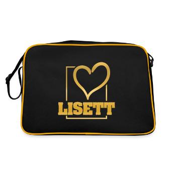 Cadeau pour Lisett - Sac Retro - noir/or - Dos