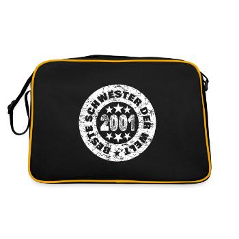 Né en 2001 - Sac Retro - noir/or - Dos