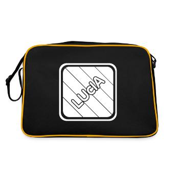 Prénom Lucie - Sac Retro - noir/or - Dos