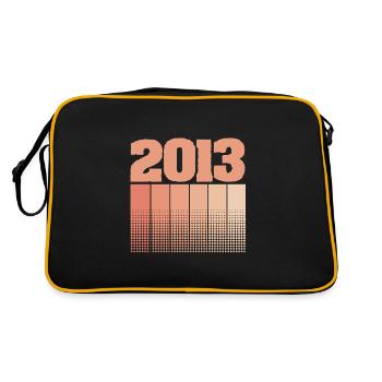 Geboren 2013 - Retro Tasche - Schwarz/Gold - Hinten