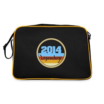 2014 - Retro Tasche - Schwarz/Gold - Hinten