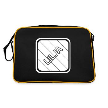 Lilja as a first name - Retro Bag - black/gold - Back