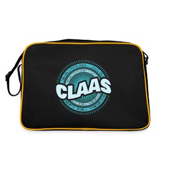Geschenkidee Claas - Retro Tasche - Schwarz/Gold - Hinten