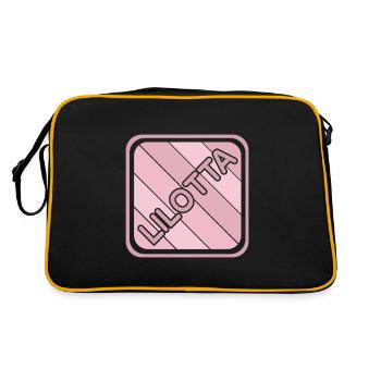 Lilotta as a first name - Retro Bag - black/gold - Back
