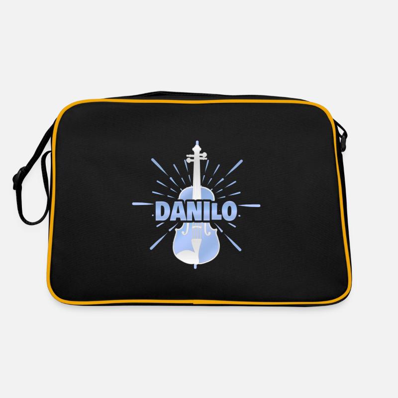 Danilo als Vorname - Retro Tasche - Schwarz/Gold